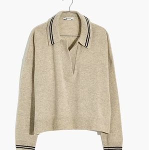 Madewell Tipped Davie Polo Sweater
